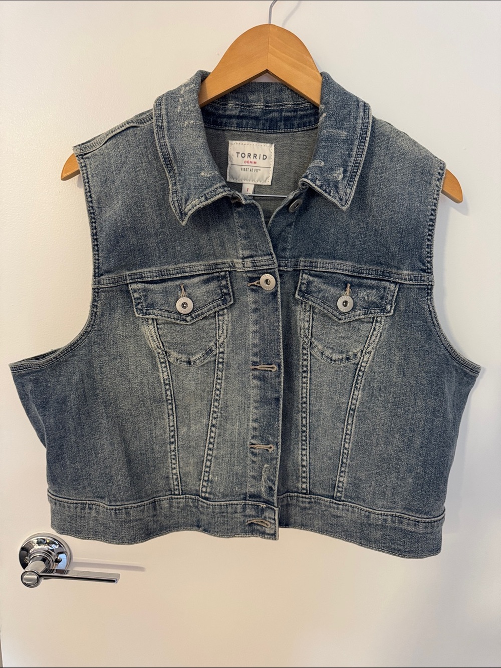 Denim Vest on Hanger
